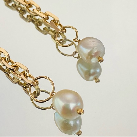 Gold Paper Clip Earrings - Picture 2 of 11